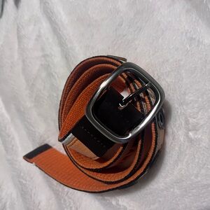 Giorgio Armani Orange Belt with Black Accents